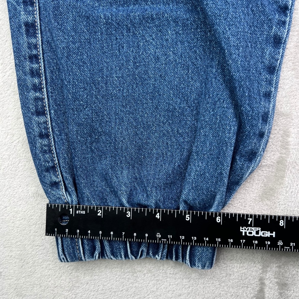 Forever 21 Jogger Jeans Womens Large Blue Medium Wash Cargo Utility Elastic Hem - Picture 6 of 12